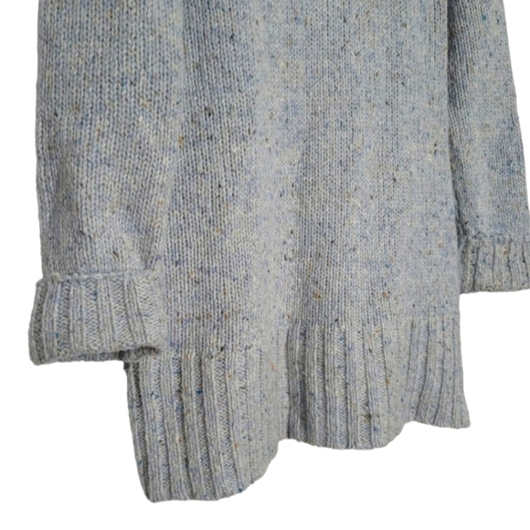 Cynthia Rowley Scandi Cabin Marled Blue Wool Turtleneck Sweater women's medium - Picture 4 of 11